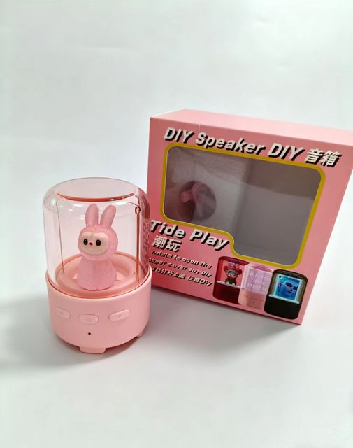 Mini Portable Wireless AI Chat Speaker with DIY Cartoon Doll Design Cute Sound Box for Children Educational Toy