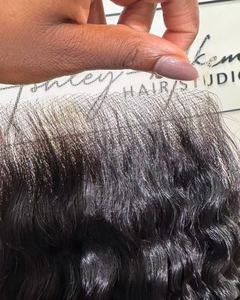 Chiusura HD Lace con Nodi Sbiancati Invisibili e Pre-Strappati, Chiusura Ricci Burmese 5x5, Frontale HD Lace 2x6 9x6 13x4 13x6 - Product Image 3