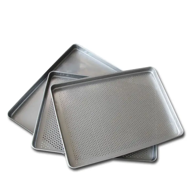 304 Stainless Steel Hotel Restaurant Serving Tray Rectangular Tray Perforated