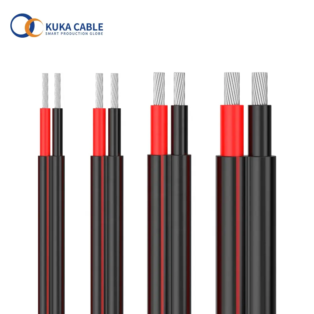 도매 가격 TUV 맞춤형 트윈 코어 4mm dc 태양 케이블