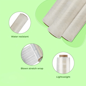 Película Estirable Preestirada Ligera, 4 Rollos de 6000 Pies, Calibre 30, Plástico Transparente para Embalaje, Mudanza y Envío - Product Image 4