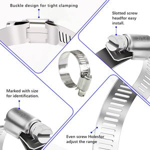 Kinglin <span class=keywords><strong>C</strong></span>ường Độ Cao <span class=keywords><strong>C</strong></span>ó Thể Điều Chỉnh Cao Phát Hành Nhanh Chóng 304 316 Thép Không Gỉ Worm Drive Mỹ Loại Ống Kẹp - Product Image 4