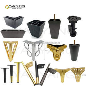 Pieds de canapé réglables YANYANG en gros, 100 mm, carrés, avec patins en PP, pieds de meuble en plastique - Product Image 5