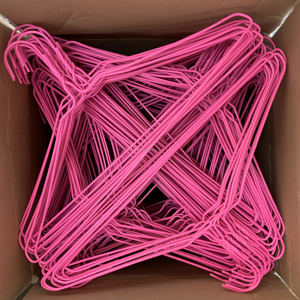 <span class=keywords><strong>Cintre</strong></span> en fil métallique jetable bleu pour magasin de nettoyage à sec à usage unique pour magasin de vêtements et élégant - Product Image 2