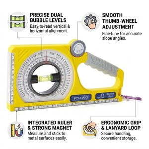 Inclinómetro Magnético Multifuncional de ABS, Medidor de Pendientes y Buscador de Ángulos para Instalación Solar, Ingeniería y Techado - Product Image 5