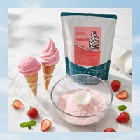 HENGZHI Bubuk Premix Es Krim Komersial, Konsistensi Halus, Bubuk Campuran Instan Untuk Pembuatan Bubble Tea Dan Dessert Beku