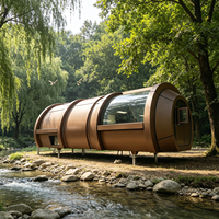 Maisonnette écologique moderne de luxe, hôtel-resort, pod de glamping, espace de couchage extérieur préfabriqué