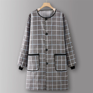 Delantal de algodón reutilizable de alta resistencia con logotipo personalizado para mujer, con mangas, para cocina, trabajo, adulto - Product Image 6