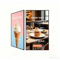 Écran publicitaire LCD mural ultra-fin et ultra-étroit de 75 pouces, prix de gros, affichage numérique commercial intérieur