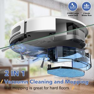 Robot aspirador y fregona Combo 2 en 1 Aspirador robótico, con WiFi/App/Configuración de horario de voz Autocarga para piso duro - Product Image 4