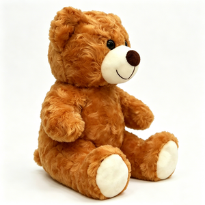 Ours en peluche personnalisé, jouet en peluche doux, marron avec pattes blanches, 51cm-99cm, unisexe, pour enfants - Product Image 5
