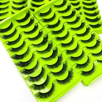 10 Paires de Faux Cils Naturels en Vison 3D, Cils Vaporeux Faux Vison Faits à la Main, Effet Œil de Chat, Outils d'Extension de Cils pour Maquillage