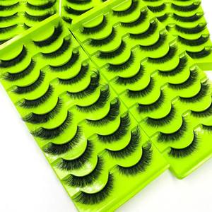 10 pares de pestañas postizas naturales 3D pestañas de visón Wispy Faux Mink pestañas hechas a mano ojo de gato extensión de pestañas herramientas de maquillaje de belleza - Product Image 4