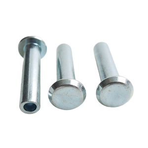 Rivets semi-tubulaires à tête plate M2_M8 en acier au carbone, acier inoxydable, aluminium pour diverses applications - Product Image 1