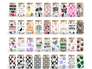 Autocollants pour tasses en plastisol, imprimés par transfert UV DTF, imperméables et lavables, avec motifs de dessins animés, fabriqués en usine d'origine. - Product Image 3