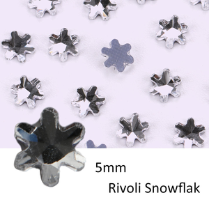 YHB Brillantin Kristall AB Nagel-Flachsteine Rivoli Schneeflocken Hotfix Sternförmige Strass-Steine für Schuhe Taschen Handys Kleidung - Product Image 2