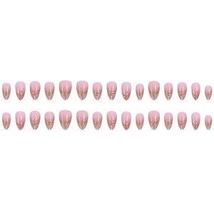 <span class=keywords><strong>Uñas</strong></span> Postizas 3D Tridimensionales <span class=keywords><strong>con</strong></span> Brillo <span class=keywords><strong>Dorado</strong></span>, Manicura Francesa Ultrafinas, Sin Rastro, Color <span class=keywords><strong>Rosa</strong></span> Nude, de Lujo, las Más Vendidas - Product Image 5