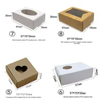 Boîte en papier kraft pour avion, boîte pliable avec fenêtre découpée, emballage personnalisé pour savon artisanal, gâteau, biscuits, cadeau