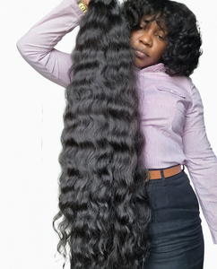 Raw Indian Curly <b>Human</b> <b>Hair</b> Extension Virgin Unprocessed Double Drawn <b>Weave</b> for Black Women - Product Image 1