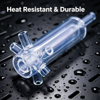 Placa de vidrio de cuarzo transparente Huaxiang con brida para tubo de quemador de combustible, con servicio de corte, para ingeniería química y óptica, modelos JGS1-JGS3
