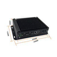 PC industriel robuste sans ventilateur Whiskey Comet Lake I5 8e/10e génération I7 8e génération, alimentation large plage 9-36V, double LAN, emplacement SIM 5G pour nœud de calcul en périphérie
