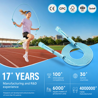 Corde à sauter professionnelle rapide avec poignée transparente à double roulement, corde à sauter en PVC massif de 5 mm pour compétition et examen de PE