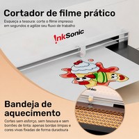 InkSonic Imprimante DTF C13B L1800 13 pouces A3+ 2880x1440 DPI coupe film aspiration air mode vacances