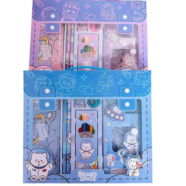 Student Stationery Suit Student Student Stationery Boy Girl Pencil Case Anime Kawaii Cartoon Stationery Gift