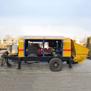 Bomba de Concreto para Remolque Electromotor HBT60S-13 JUHE de Alto Rendimiento 40-100m³/h, Equipo de Construcción para Trabajos de Vertido de Concreto - Product Image 6