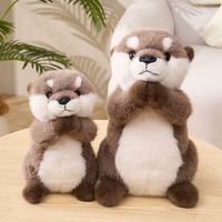 Peluches réalistes et adorables de loutre et de raton laveur, jouets en peluche doux, poupées apaisantes pour enfants, cadeaux d'anniversaire pour enfants