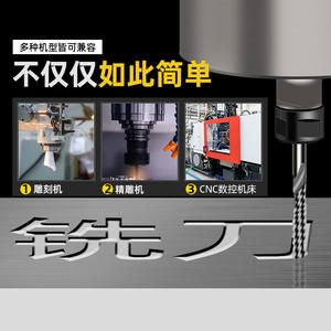 Fresa de un solo filo en espiral para acrílico y PVC, cabezal de corte para máquina de grabado CNC publicitaria, diámetro de vástago de 3.175mm/4mm, recubierta - Product Image 4