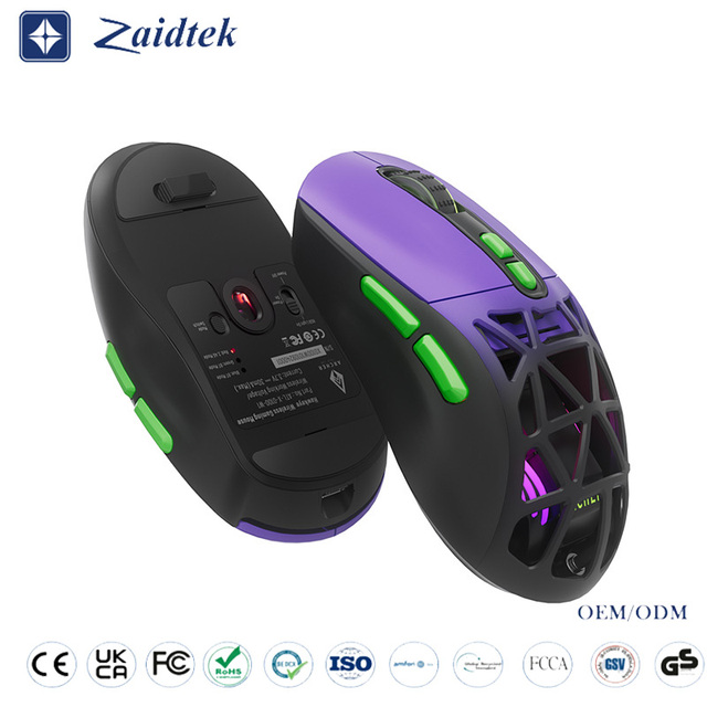 Customizable Creative Shell Cover Interchangeable 7D Wired and Wireless Gaming Mouse with RGB Backlight