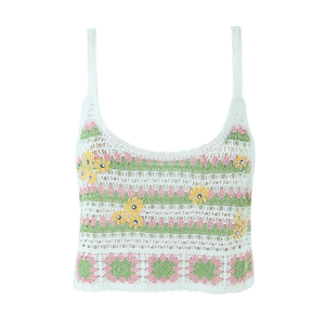 Summer Beach Outdoor Bohemia <span class=keywords><strong>Gilet</strong></span> carré de grand-mère <span class=keywords><strong>au</strong></span> <span class=keywords><strong>crochet</strong></span> fait à la main - Product Image 6