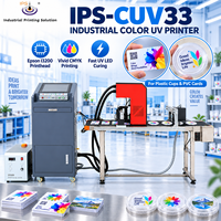Imprimante couleur industrielle IPS-CUV33, tête d'impression piézoélectrique I3200, imprimante jet d'encre UV CYMK sur gobelets en plastique, machine pour cartes PVC
