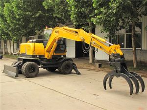 Excavadora de ruedas hidráulica Sinomach de 15 toneladas, maquinaria de rueda pequeña, máquina de construcción, componente de núcleo de motor, venta - Product Image 6