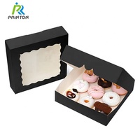 Imprimante personnalisée, fenêtre transparente, boîte à beignets, emballage grande boîte à pâtisserie pour boîtes à bonbons