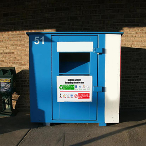 Contenedor de Basura para Exteriores de Gran Volumen, Caja de Almacenamiento de Acero, Contenedor de Reciclaje y Donación de <span class=keywords><strong>Ropa</strong></span> - Product Image 4