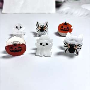 Pinza de pelo rota de araña de calabaza pequeña al por mayor SERIE DE Halloween americana europea para fabricante transfronterizo diario - Product Image 3