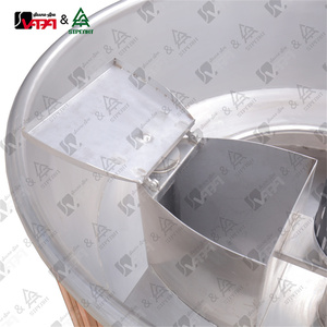 Vapasauna Tradizionale Rotonda a Legna con Rivestimento in Acciaio Inossidabile, Vasca Idromassaggio da Esterno Facile da Montare per il Benessere in Giardino - Product Image 5