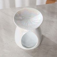 Brûleur diffuseur de cire parfumée en céramique de porcelaine pour huiles essentielles, bougies et encens, support pour bougie chauffe-plat, décoration pour la maison et la chambre