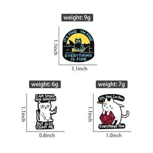 2023 va <span class=keywords><strong>bene</strong></span> sono Fine smalto Pin personalizzato divertente gatto squali spada spilla distintivo risvolto gattino animale gioielli regalo per bambini amici - Product Image 6