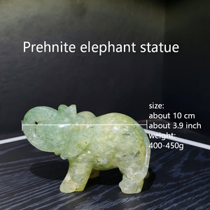 Statua di Elefante in Cristallo Naturale Lucidato <span class=keywords><strong>Prehnite</strong></span>, <span class=keywords><strong>Pietra</strong></span> Curativa per Decorazione Casa e Regalo - Product Image 5