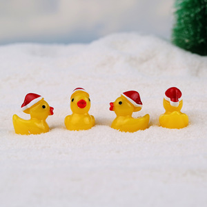 Cartoon Resin Christmas Duck <b>Miniature</b> Landscape Moss Plant Decorative Handmade DIY Accessory - Product Image 2