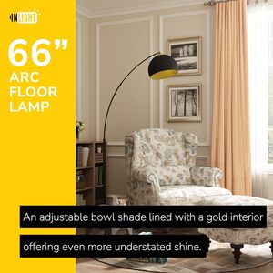 Lampes sur pied noires en forme d'<span class=keywords><strong>arc</strong></span> pour salon, à intensité variable, 2700-6000K, lampe sur pied arquée réglable, lampe industrielle haute pour lecture dans la chambre - Product Image 5