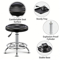 Chaise de barbier professionnelle noire moderne hydraulique portable ergonomique en cuir réglable en hauteur inclinable rotation 360° pour salon