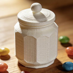 Recipiente Hermético Personalizado Impreso en 3D para 3.5g de Hierbas Culinarias Secas |   Sello de Seguridad Alimentaria |   Área de Etiqueta Personalizada en la Tapa - Product Image 3