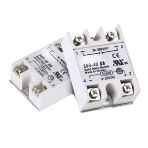 3v para 32vdc 40a controle monofásico 220v ca monofásico relé de estado sólido SSR-40DA