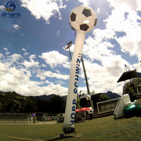 Danseur gonflable de football pour événements sportifs en plein air, avec ballon de football sur le dessus