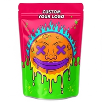 Sachets Mylar 14g style Cali, qualité alimentaire, laminés, anti-odeur, impression de logo personnalisée, idéal pour les bonbons gélifiés, échantillon disponible