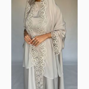 Moda Mediorientale Abito in Pizzo per Donne Musulmane Abaya Femminile - Product Image 3